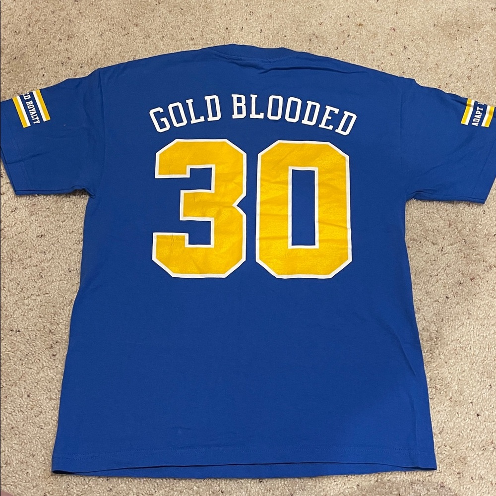 VINTAGE ADAPT 2012-2013 SEASON WARRIORS #30 “GOLD BLOODED”TEE SHIRT SZ M